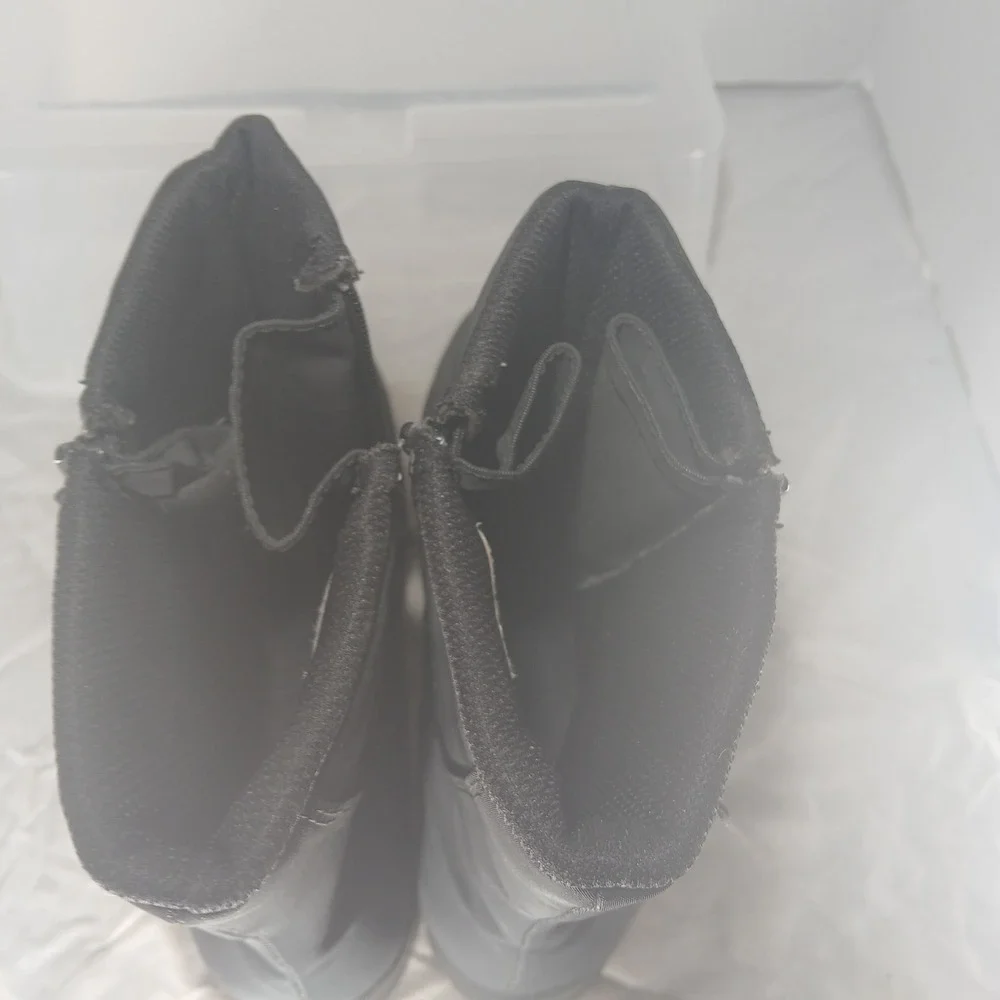 Totes Womens Black Mid Calf Winter Snow Boots Side Zip‎ 10W 609742-0020
